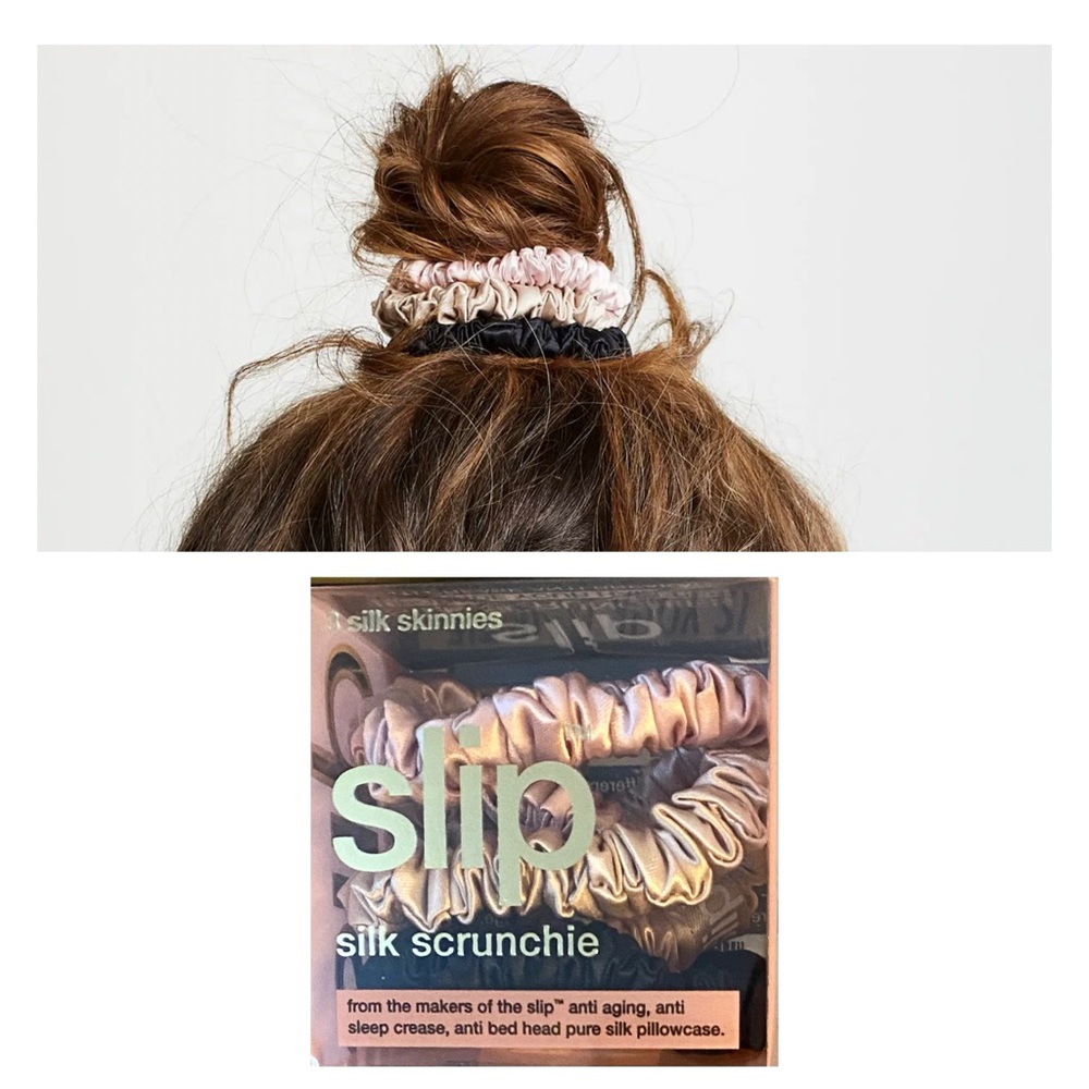 SLIP • Silk Skinny Scrunchie Set (2 Sets of 3)